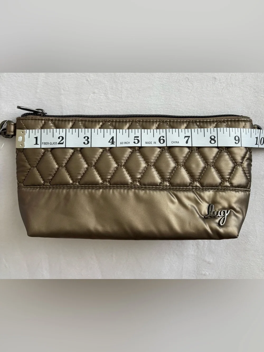 Lug Shiplap RFID Wristlet Pouch Metallic Walnut Boho Floral NWT